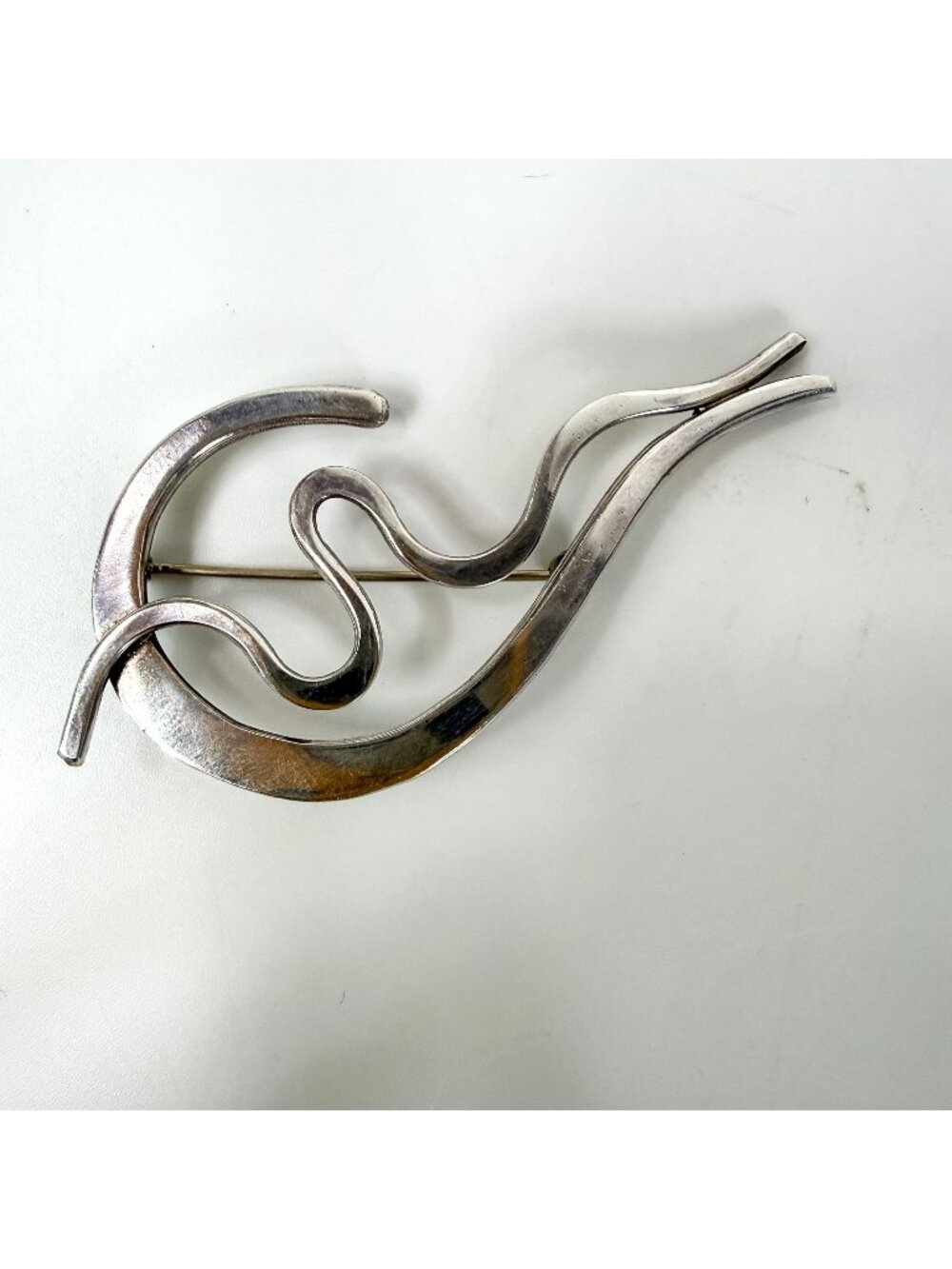 William Depp Modernist Abstract Sterling Silver Brooch 13.26 Gr Vintage